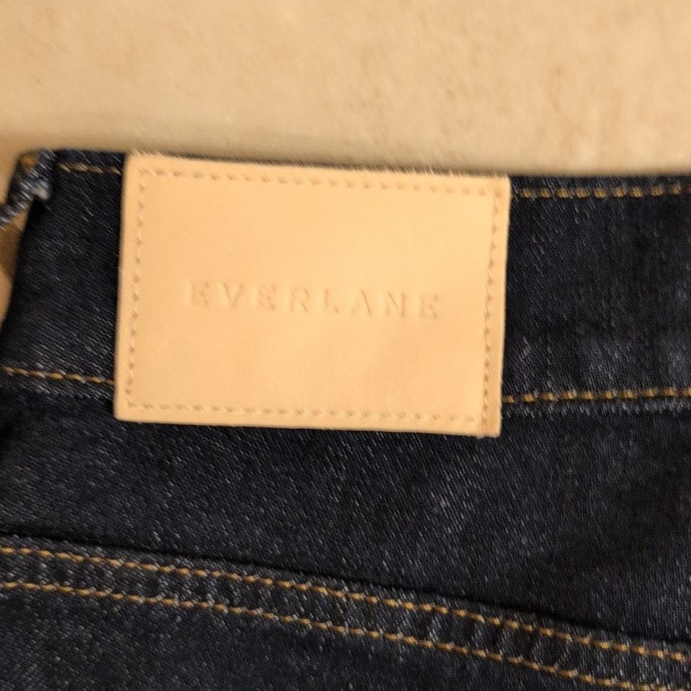 NWT Everlane The Way-high Jean Pure Blue Dark Organic Denim Straight Leg 30 - Picture 8 of 14